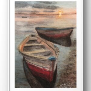 Botes en el ocaso
